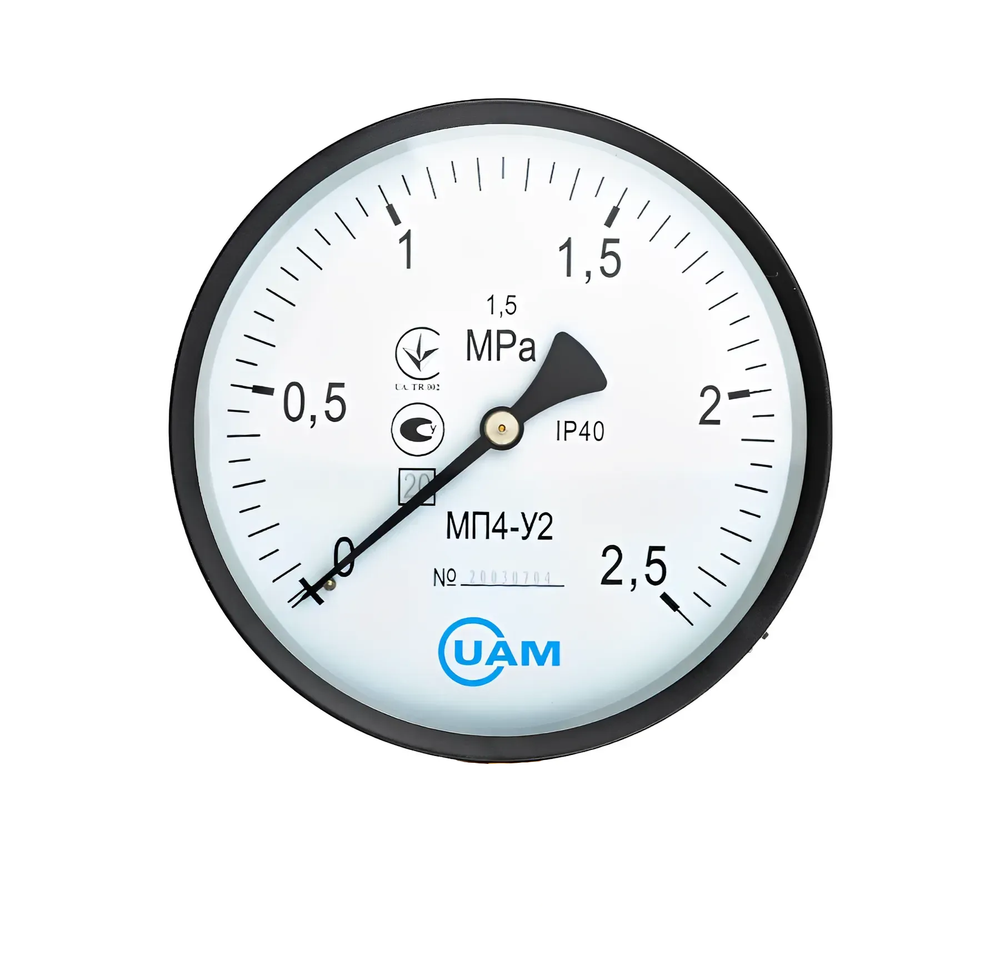 Манометр МП4-У2, кл.т.1.5, M20x1,5, IP40 16 ОШ с0303 фото